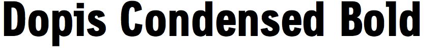 Dopis Condensed Bold