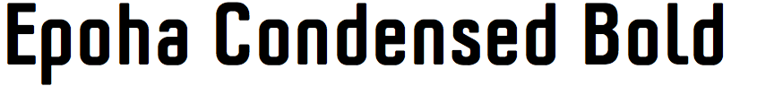 Epoha Condensed Bold