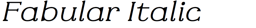 Fabular Italic