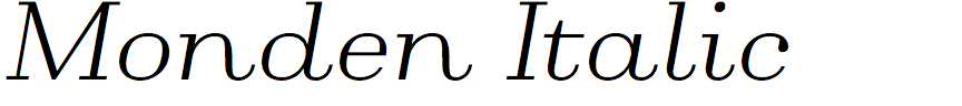 Monden Italic