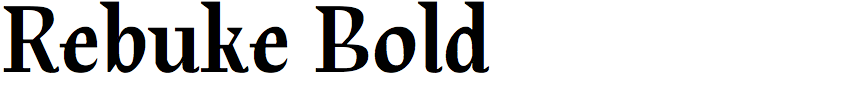 Rebuke Bold
