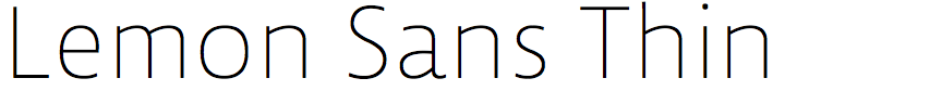 Lemon Sans Thin