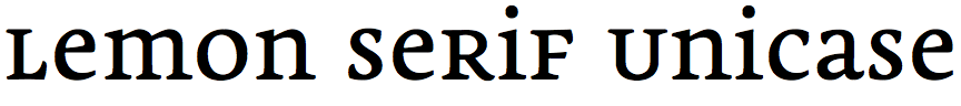 Lemon Serif Unicase