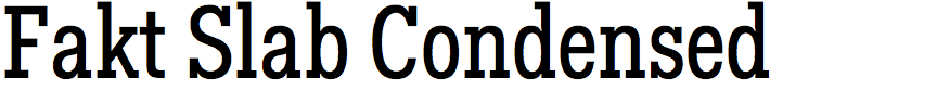 Fakt Slab Condensed