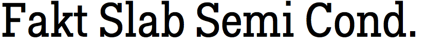 Fakt Slab Semi Condensed