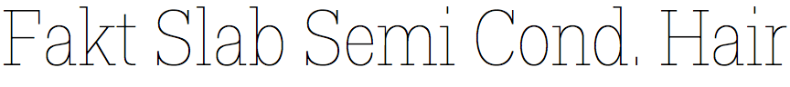 Fakt Slab Semi Condensed Hair