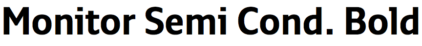 Monitor Semi Condensed Bold