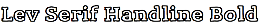 Lev Serif Handline Bold