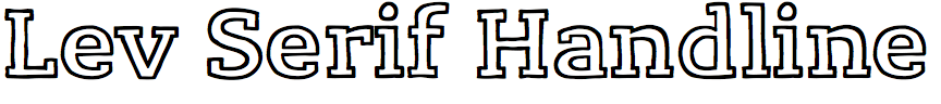 Lev Serif Handline