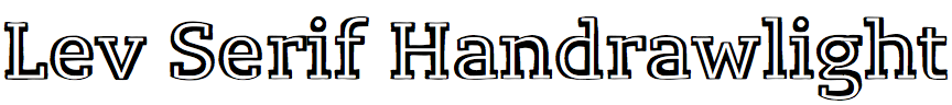 Lev Serif Handrawlight