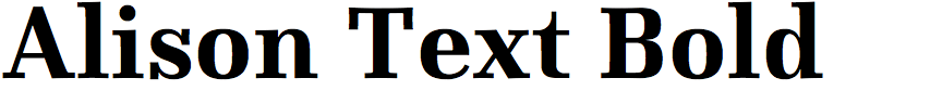 Alison Text Bold