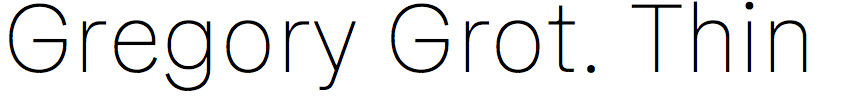 Gregory Grotesk Thin