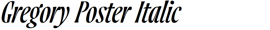 Gregory Poster Italic