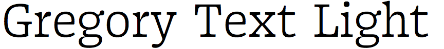 Gregory Text Light
