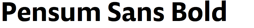 Pensum Sans Bold