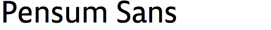 Pensum Sans