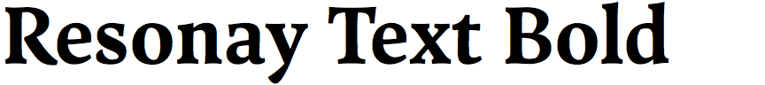 Resonay Text Bold