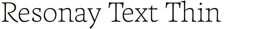 Resonay Text Thin