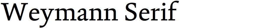 Weymann Serif