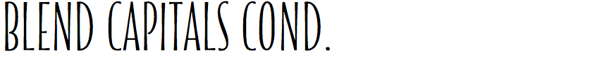 Blend Capitals Condensed