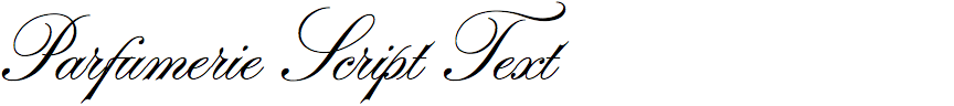 Parfumerie Script Text