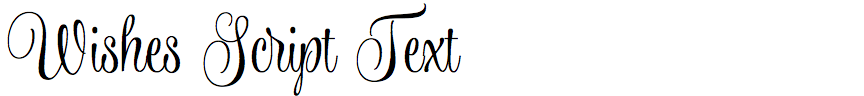 Wishes Script Text