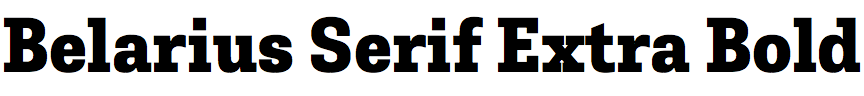Belarius Serif Extra Bold
