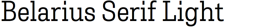 Belarius Serif Light