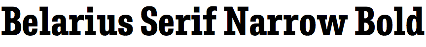 Belarius Serif Narrow Bold