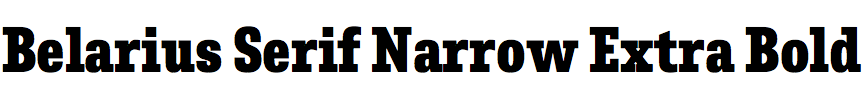 Belarius Serif Narrow Extra Bold