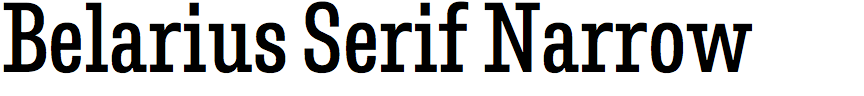 Belarius Serif Narrow
