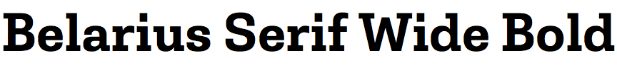 Belarius Serif Wide Bold