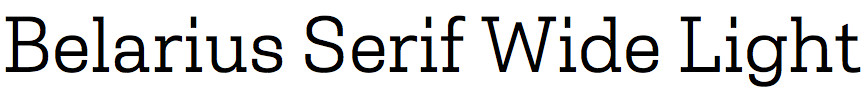 Belarius Serif Wide Light