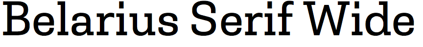 Belarius Serif Wide