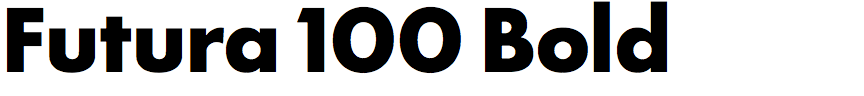 Futura 100 Bold