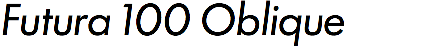 Futura 100 Oblique