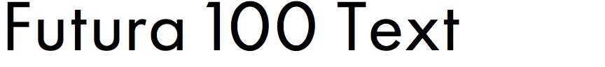 Futura 100 Text