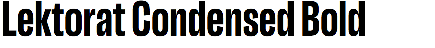 Lektorat Condensed Bold