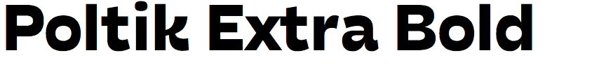 Poltik Extra Bold