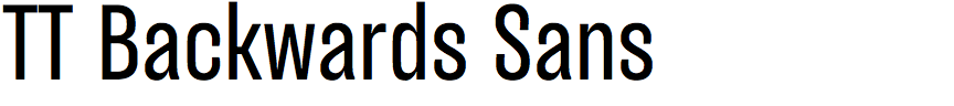 TT Backwards Sans