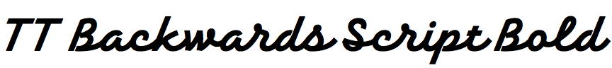 TT Backwards Script Bold