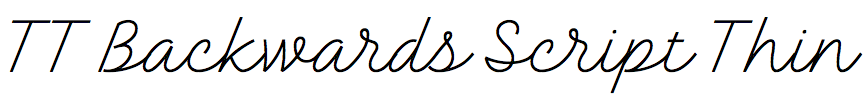 TT Backwards Script Thin