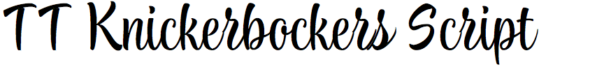 TT Knickerbockers Script