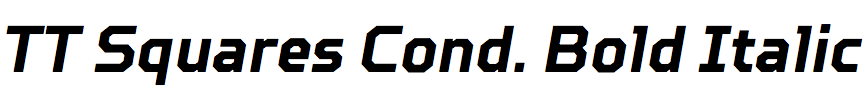 TT Squares Condensed Bold Italic