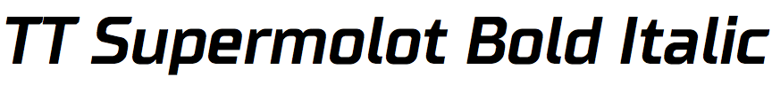 TT Supermolot Bold Italic