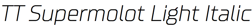 TT Supermolot Light Italic