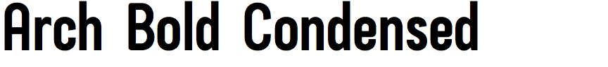 Arch Bold Condensed