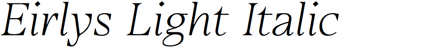 Eirlys Light Italic