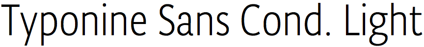 Typonine Sans Condensed Light