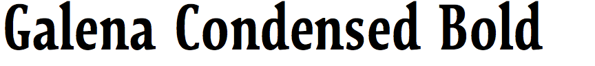 Galena Condensed Bold